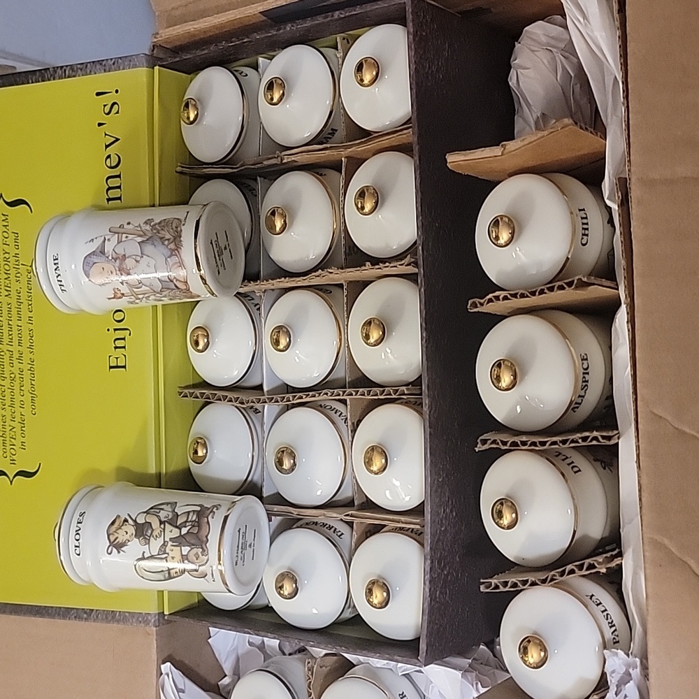 M.J. Hummel Spice jars.